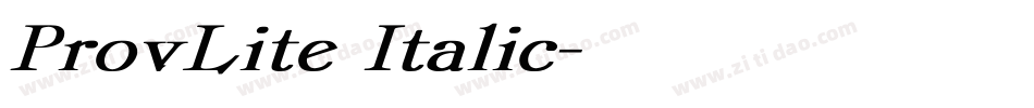 ProvLite Italic字体转换